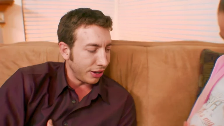Indoor Sex On Red Couch